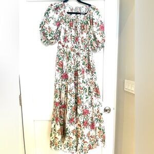 Anthropologie dress puffer sleeves new with tag. Floral
